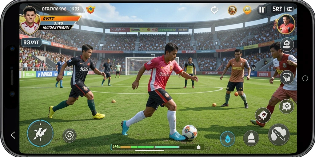 Screenshot menunjukkan gameplay seru dan interaktif di dalam 5RT.