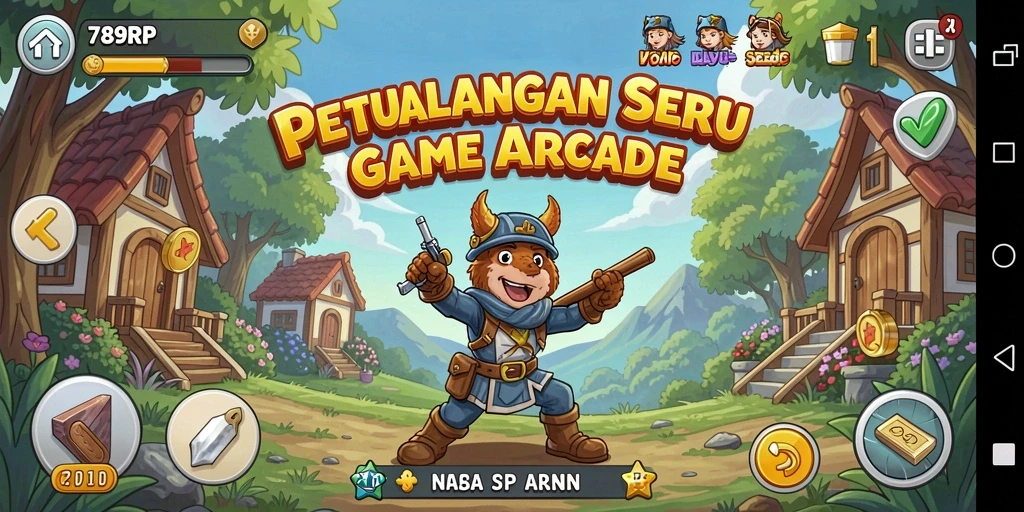 Tampilan seru gameplay 789RP dalam petualangan Arcade.