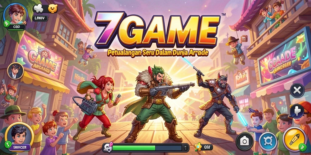 Tangkapan layar 7GAME menunjukkan aksi gameplay seru di dunia Arcade.