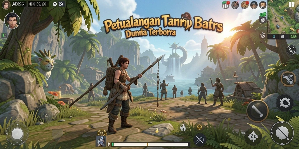 Tampilan gameplay ADI99 dengan eksplorasi dunia terbuka yang mengesankan.