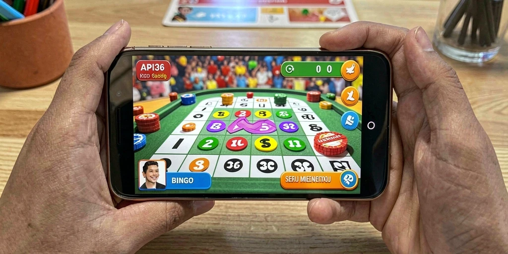 Tampilan gameplay seru dari API36 saat bermain Bingo.
