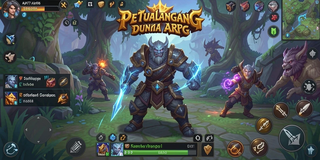 Screenshot menunjukkan aksi pertarungan mendebarkan di dunia ARPG.