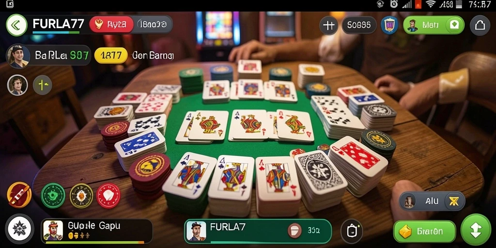 Tampilan gameplay Gaple yang menarik dan interaktif di FURLA77.