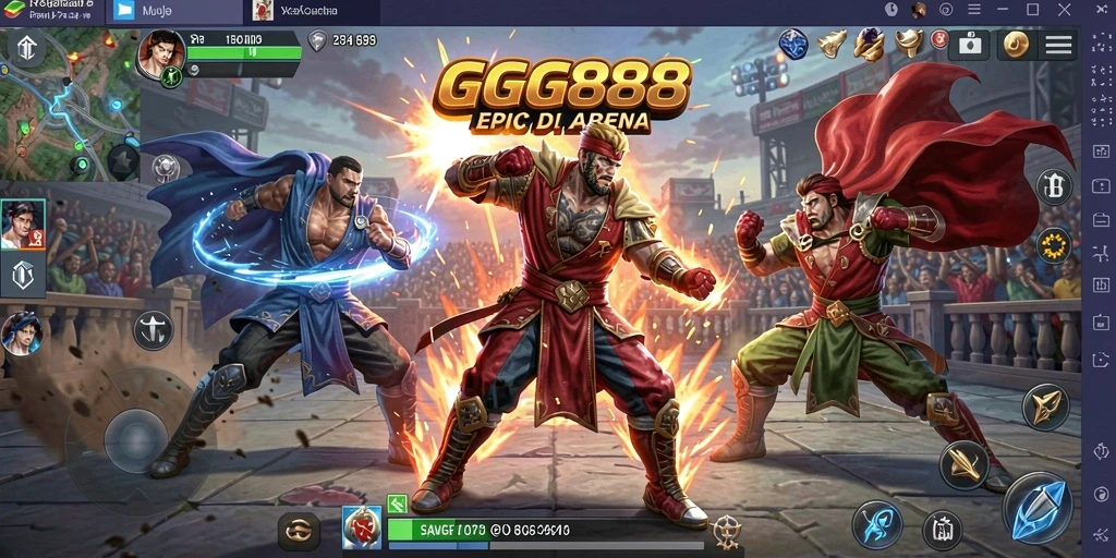 Tampilan seru dari pertarungan di GGG888 dengan teknik keren.