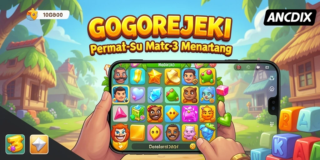 Gameplay menarik GOGOREJEKI dalam aksi Match-3.