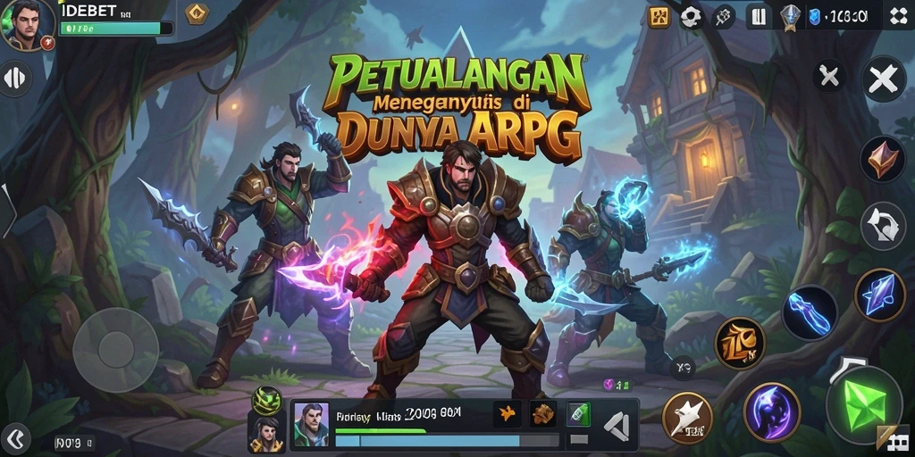 Screenshot gameplay IDEBET menampilkan momen pertempuran seru di dunia ARPG.