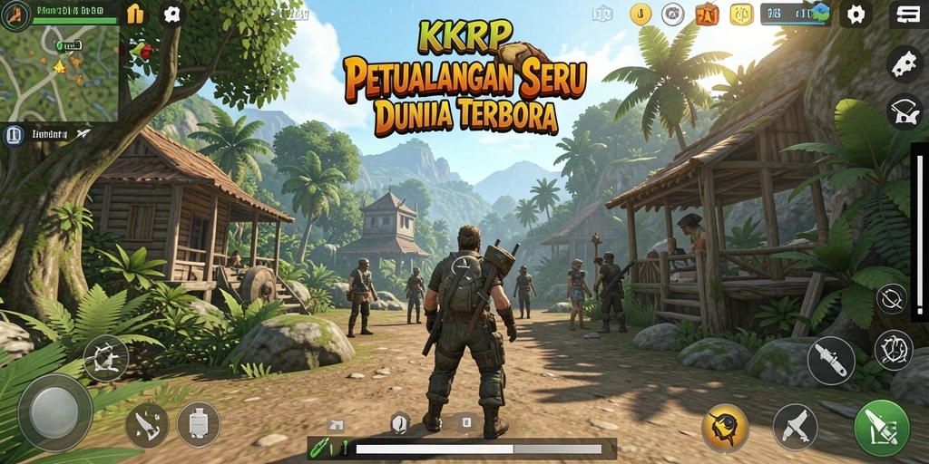 Tampilan gameplay seru dunia terbuka KKRP.