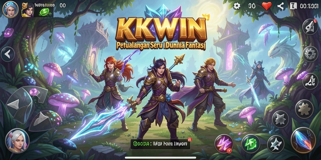Tangkapan layar menampilkan petualangan seru dan grafik indah KKWIN.