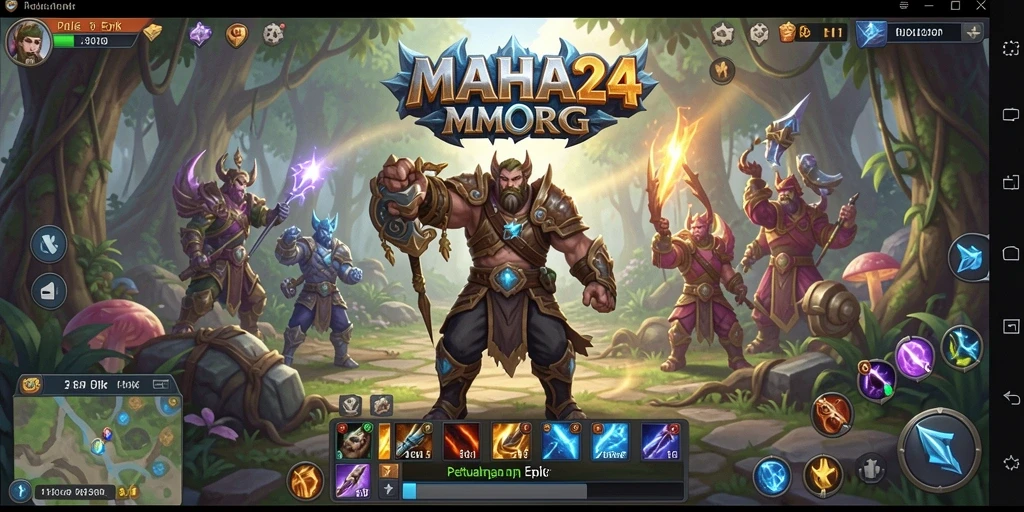 Tangkapan layar utama MAHA24 menampilkan aksi seru dalam gameplay MMORPG.