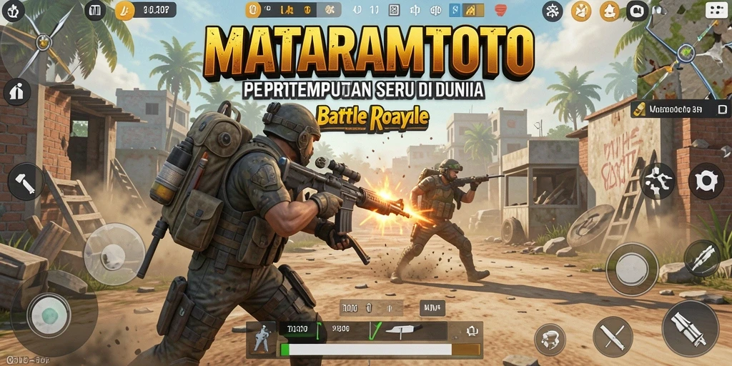 Screenshot menampilkan aksi seru dalam gameplay Battle Royale MATARAMTOTO.