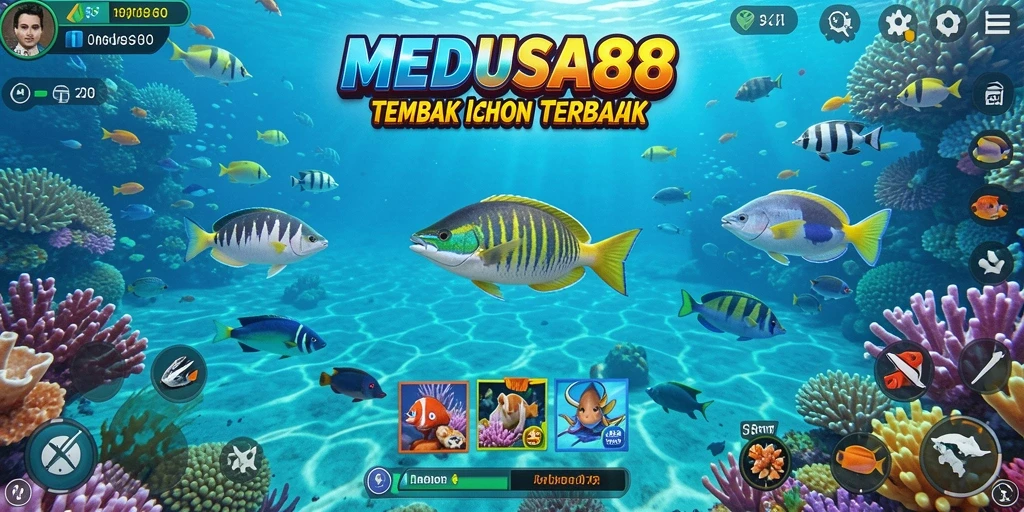 Tampilan gameplay dari MEDUSA88 yang menakjubkan dan interaktif.