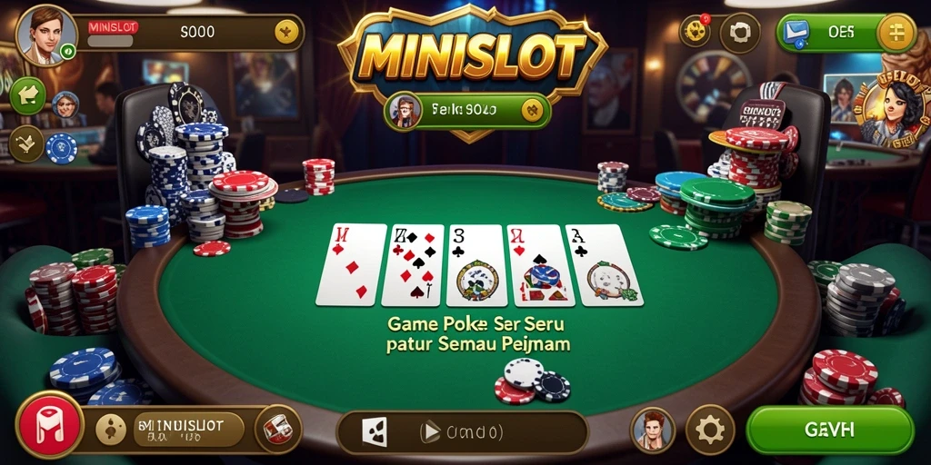 Tampilan menegangkan saat bermain Poker di MINISLOT.