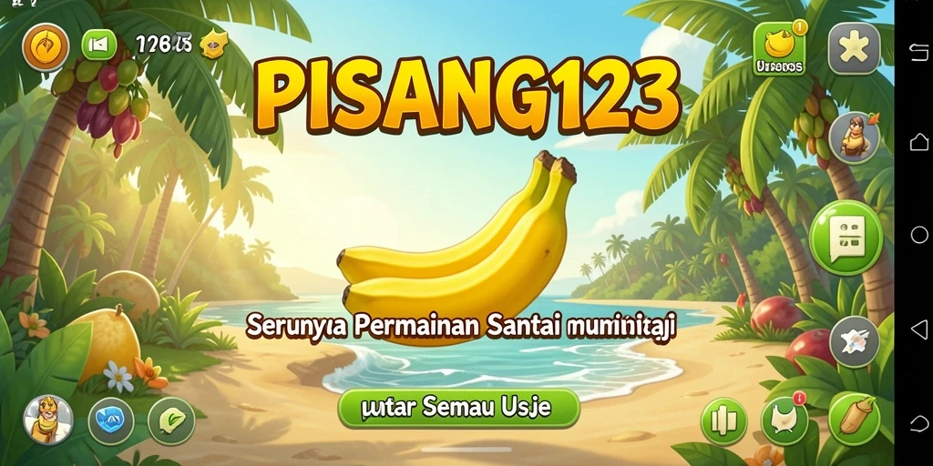 Tampilan menarik dari gameplay PISANG123 yang penuh warna.