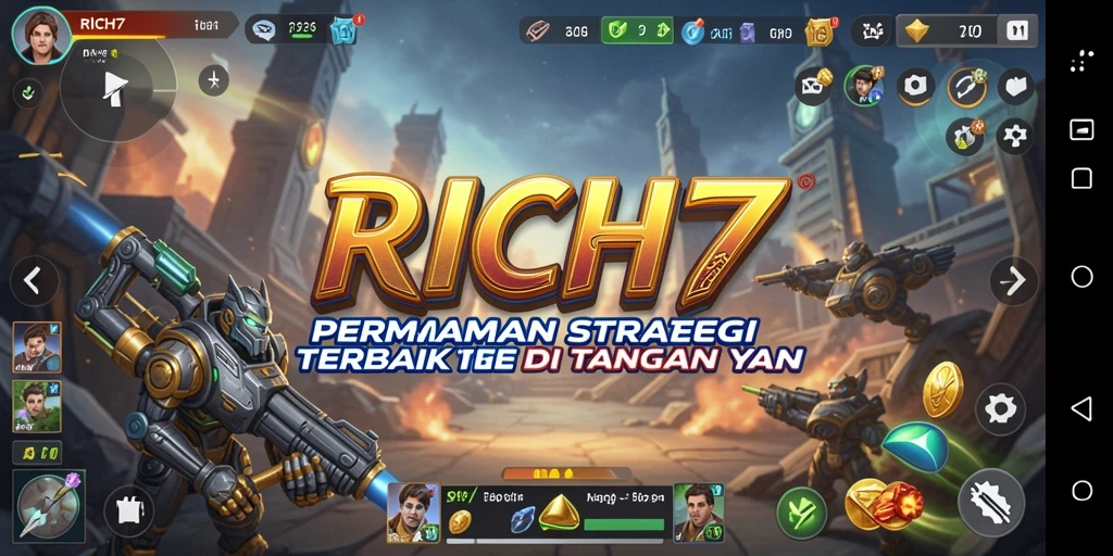 Tampilan gameplay RICH7 yang memukau dan strategis.