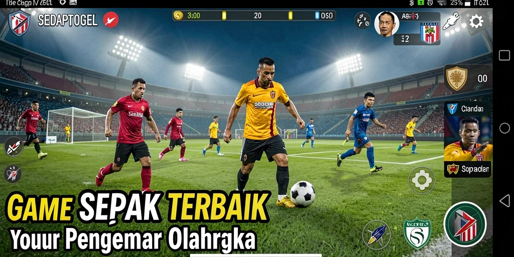 Tampilan gameplay SEDAPTOGEL yang menarik dan penuh aksi sepak bola.