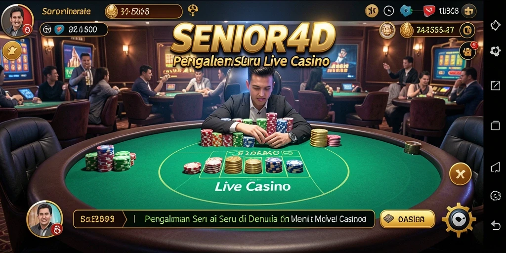 Screenshot gameplay Live Casino SENIOR4D yang menarik.