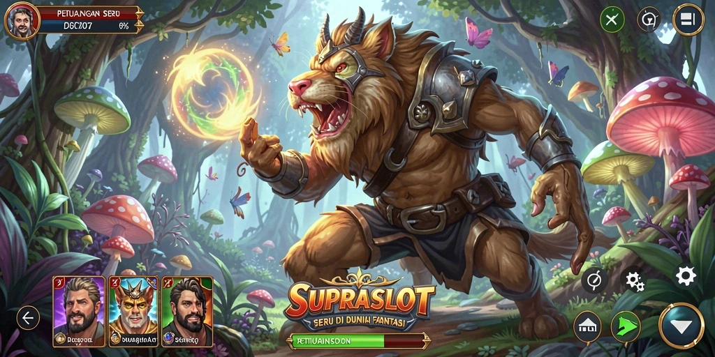 Tampilan gameplay RPG SUPRASLOT yang penuh aksi dan petualangan.